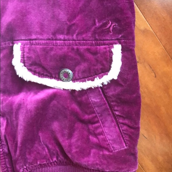 Hurley Jackets & Coats Nwot Hurley Fleece Lined Eggplant Bomber